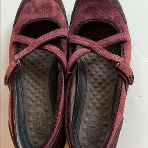 Privo byClarks Women's Burgundy Mary Jane Flats